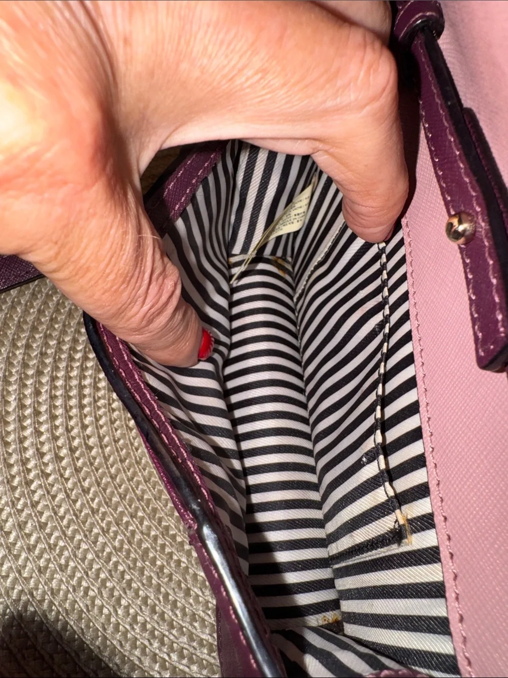 kate spade CameronTwo-Tone Pink and Plum Crossbody-Wallet